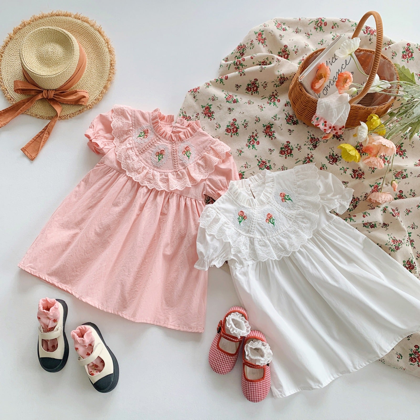 Vestido Infantil Renda Florzinhas