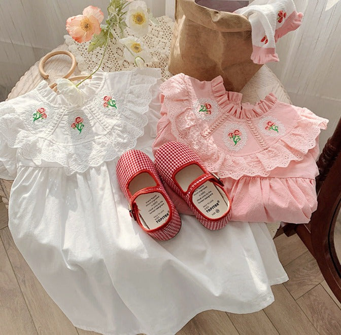 Vestido Infantil Renda Florzinhas