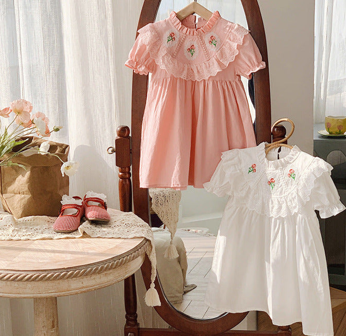 Vestido Infantil Renda Florzinhas