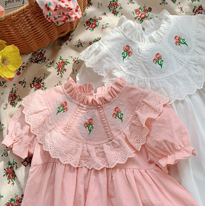 Vestido Infantil Renda Florzinhas