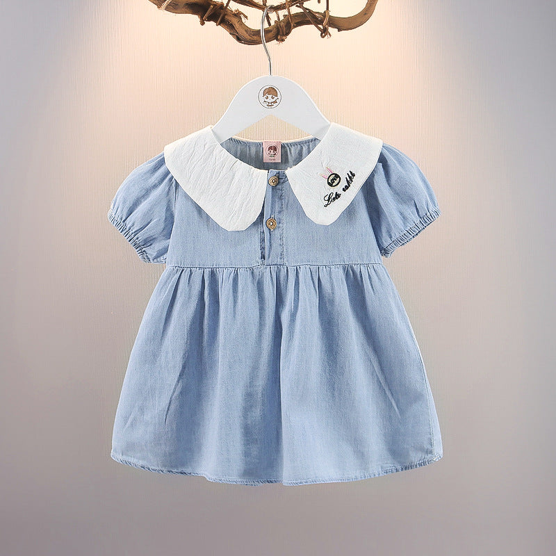 Vestido Infantil Jeans Orelhinhas