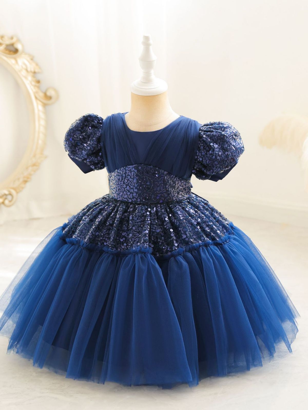 Vestido De Festa Infantil Lantejoulas Brilhante