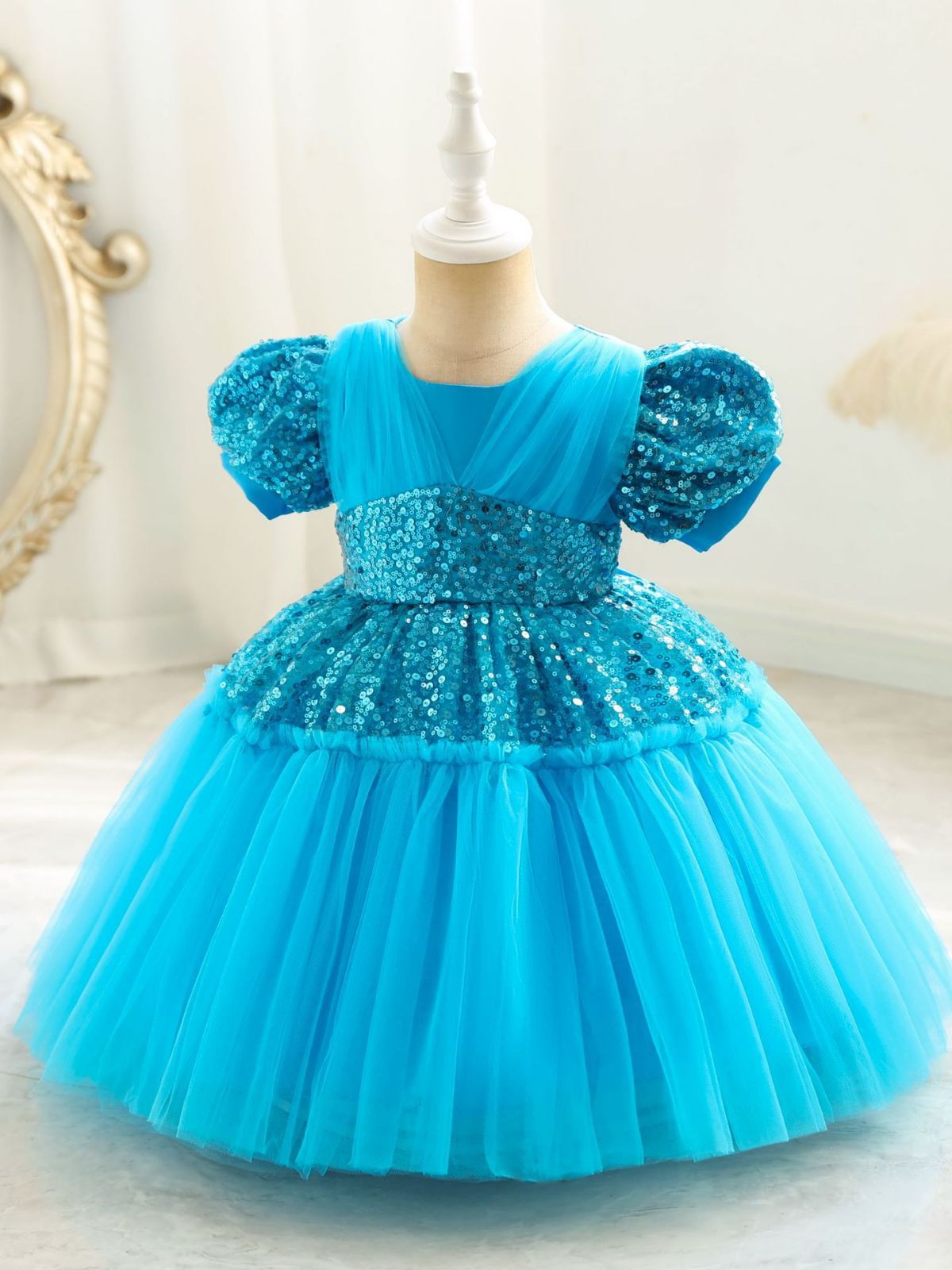 Vestido De Festa Infantil Lantejoulas Brilhante