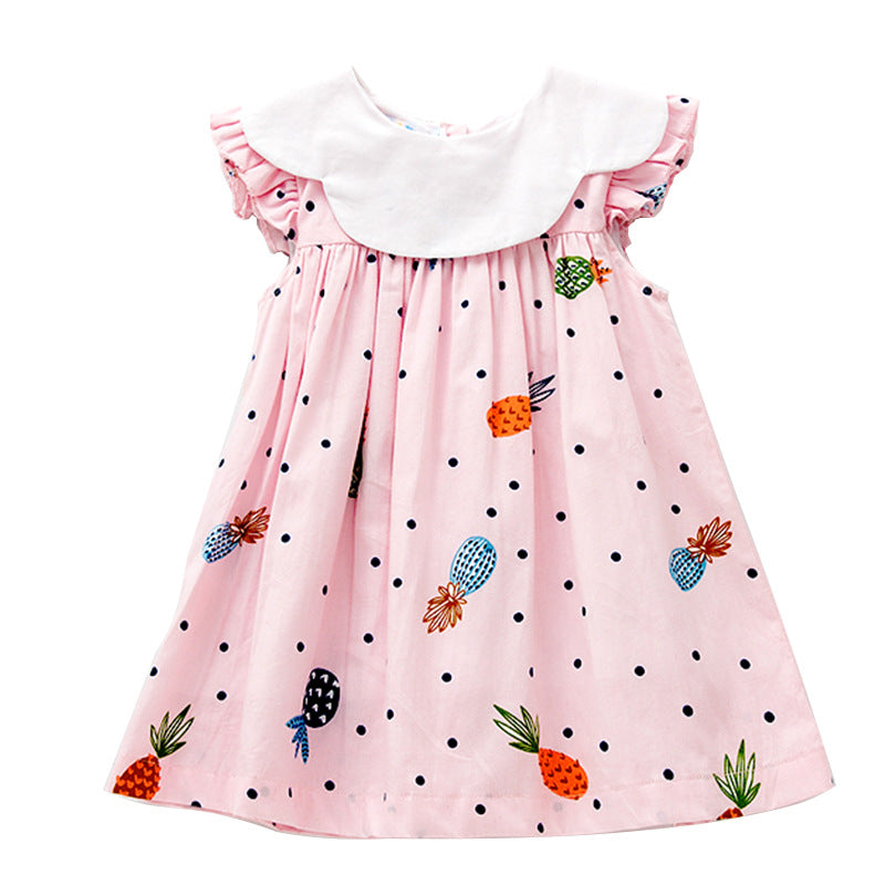 Vestido Infantil Rosa Abacaxi