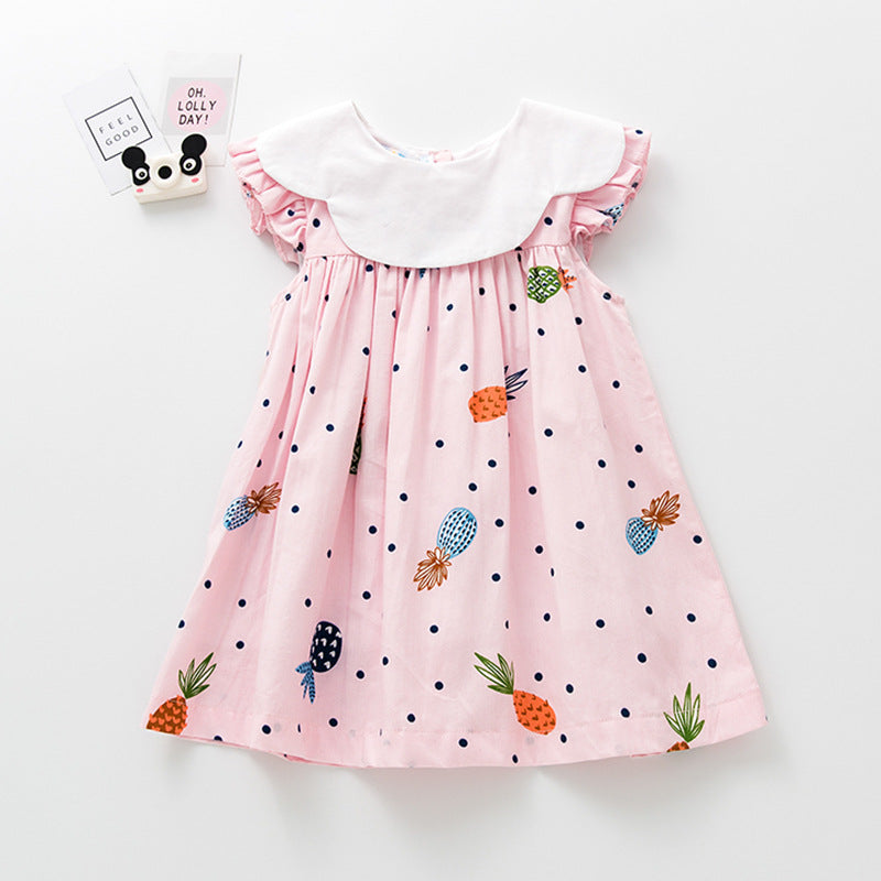 Vestido Infantil Rosa Abacaxi