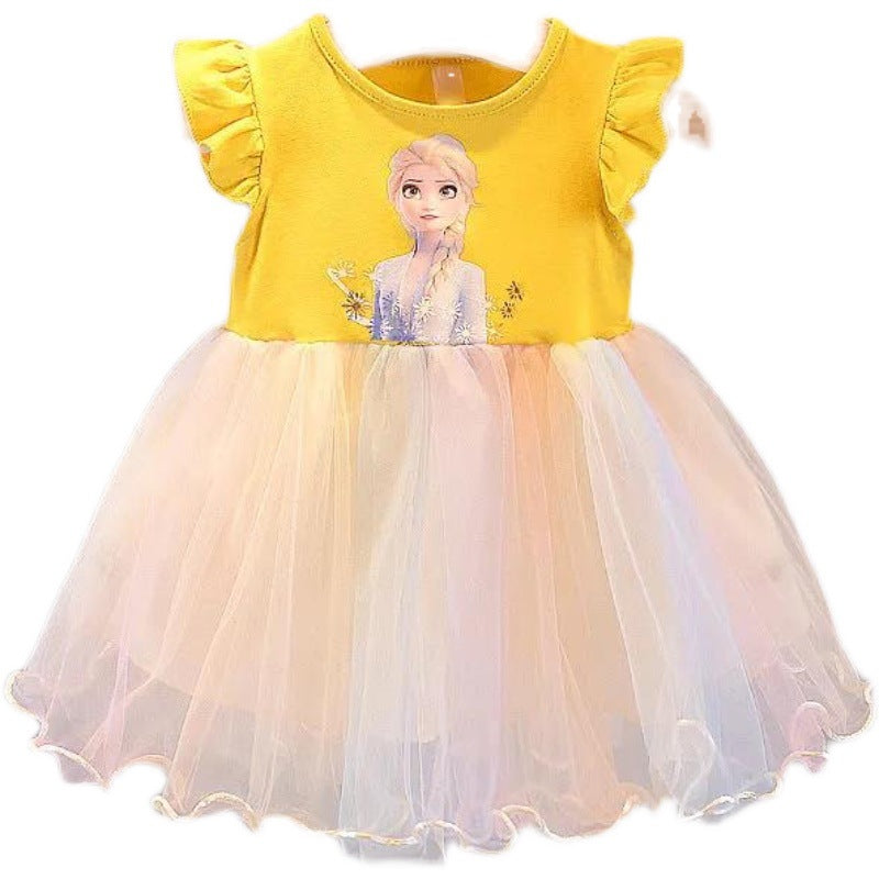 Vestido Infantil Frozen Tule