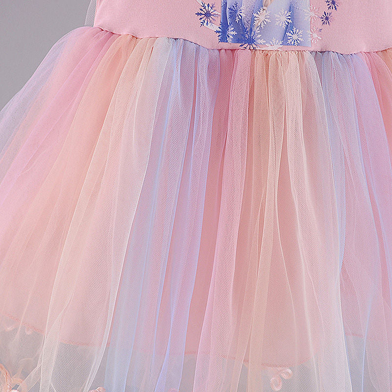 Vestido Infantil Frozen Tule