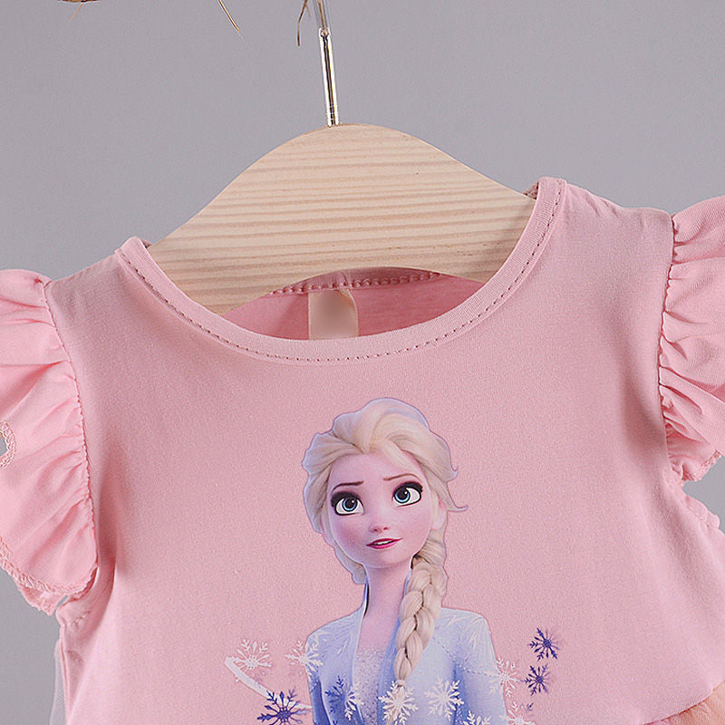 Vestido Infantil Frozen Tule