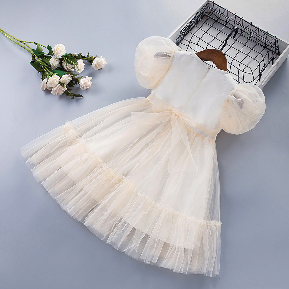 Vestido Infantil Tule Laçinho