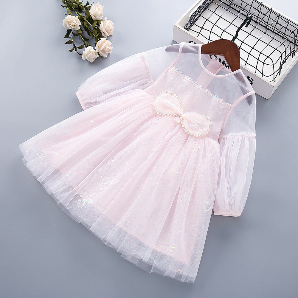 Vestido Infantil Tule Laçinho