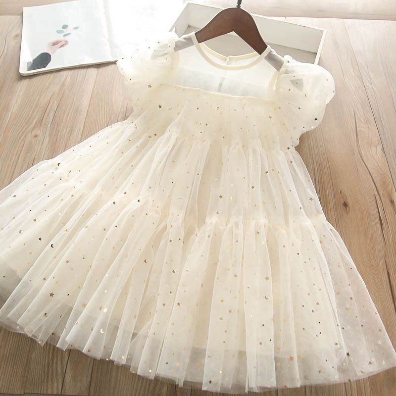 Vestido Infantil Estrelinhas Tule