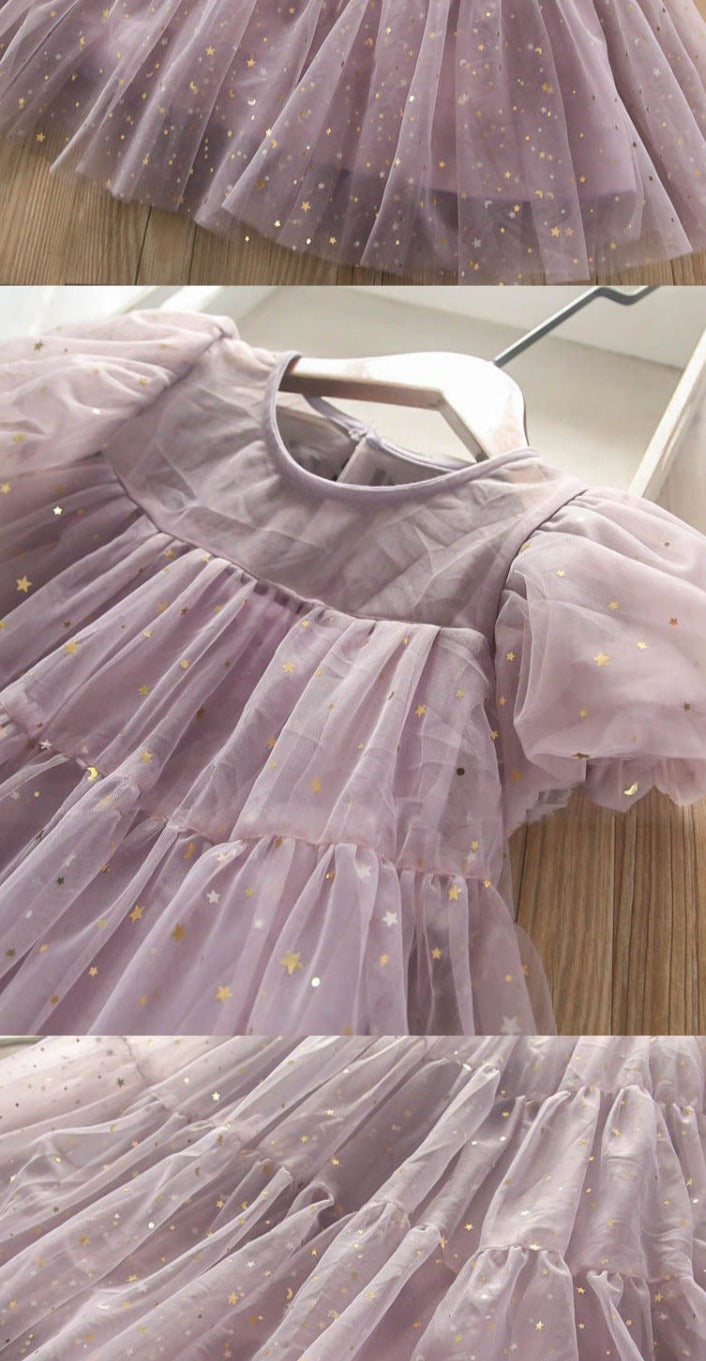 Vestido Infantil Estrelinhas Tule