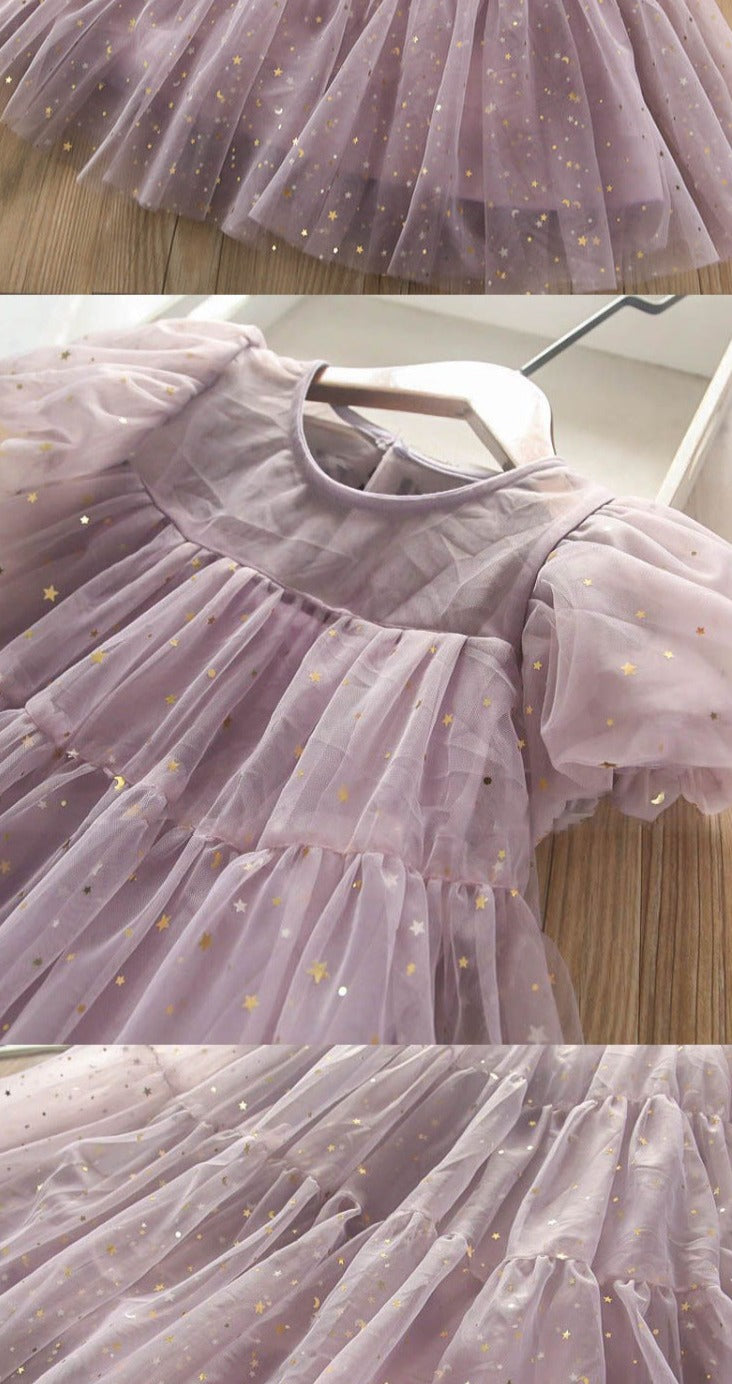 Vestido Infantil Estrelinhas Tule