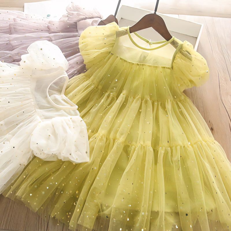 Vestido Infantil Estrelinhas Tule