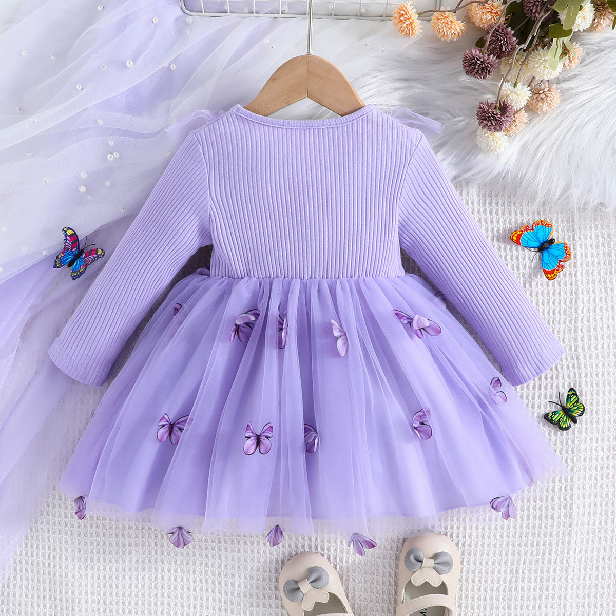 Vestido Infantil Roxo Borboletinhas