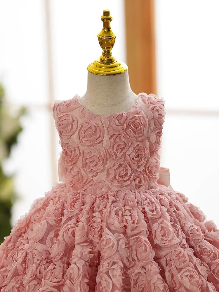 Vestido De Festa Infantil Rose Flores