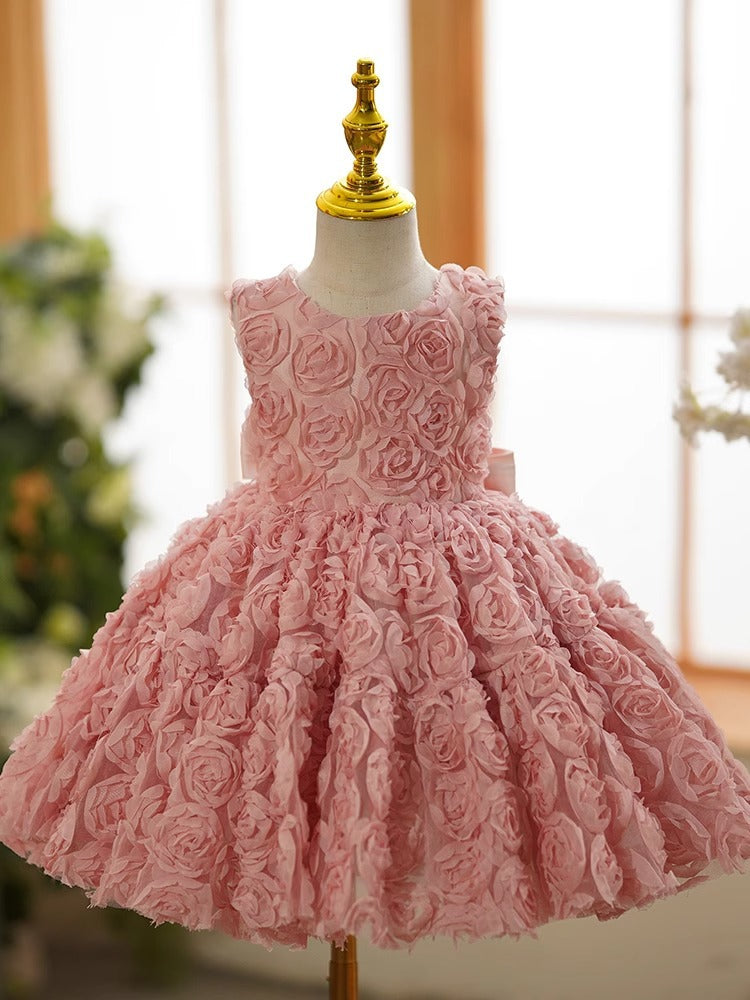 Vestido De Festa Infantil Rose Flores