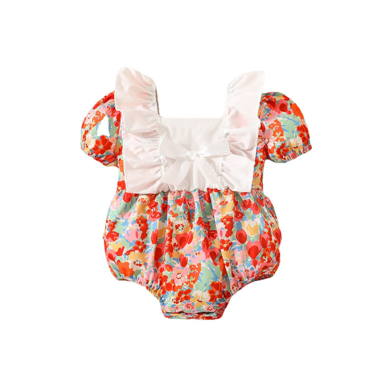 Body Infantil Feminino Floral + Faixinha