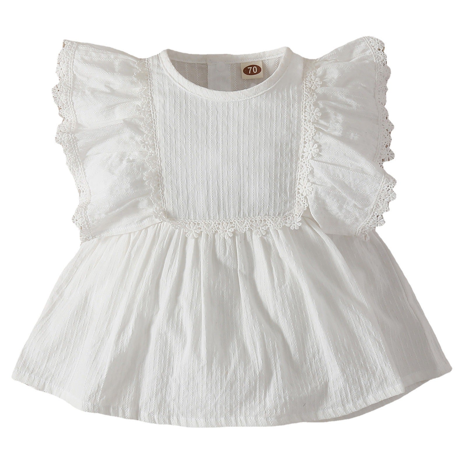 Vestido Infantil Branco Manguinha