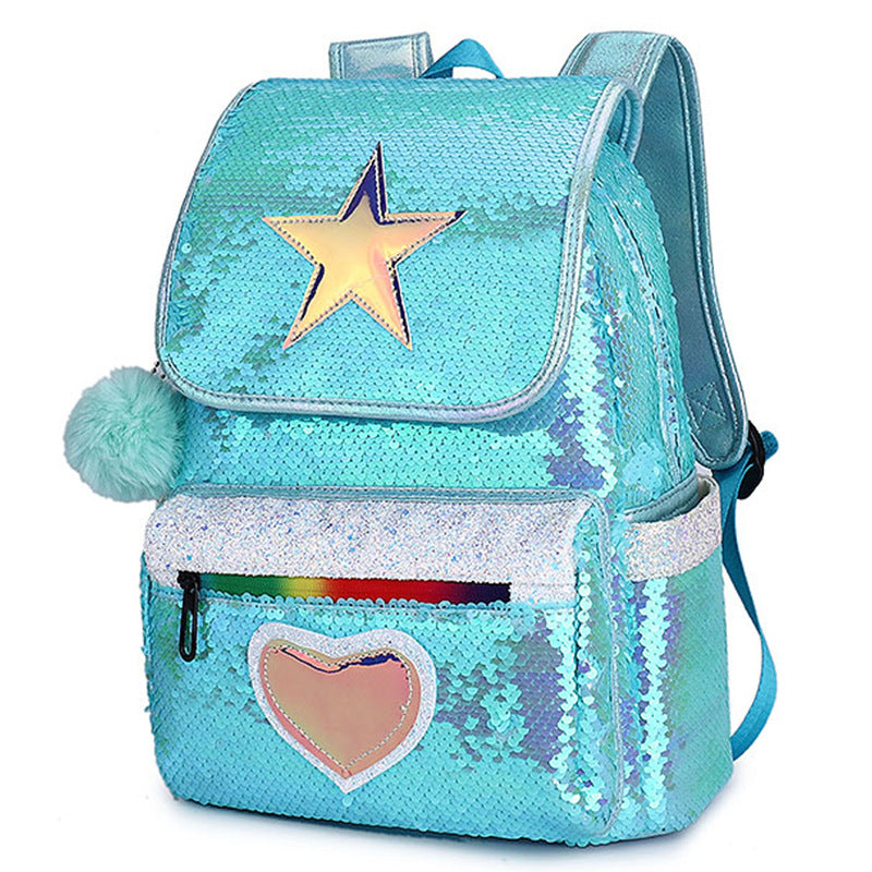 Mochila Escolar Estrelinha e Coração