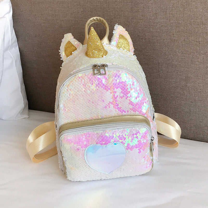 Mochila Infantil Feminina Unicórnio Brilhante