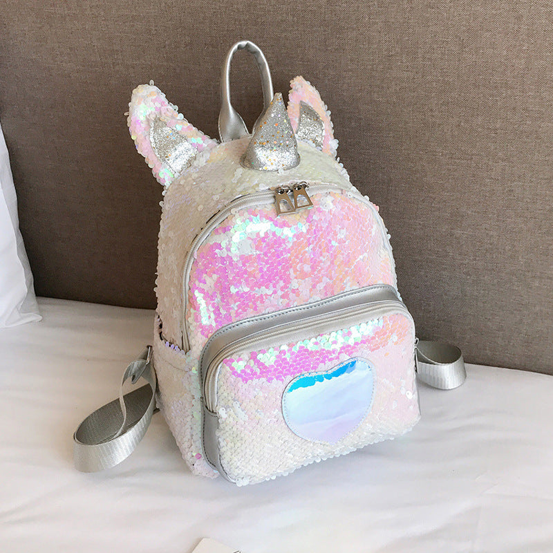 Mochila Infantil Feminina Unicórnio Brilhante