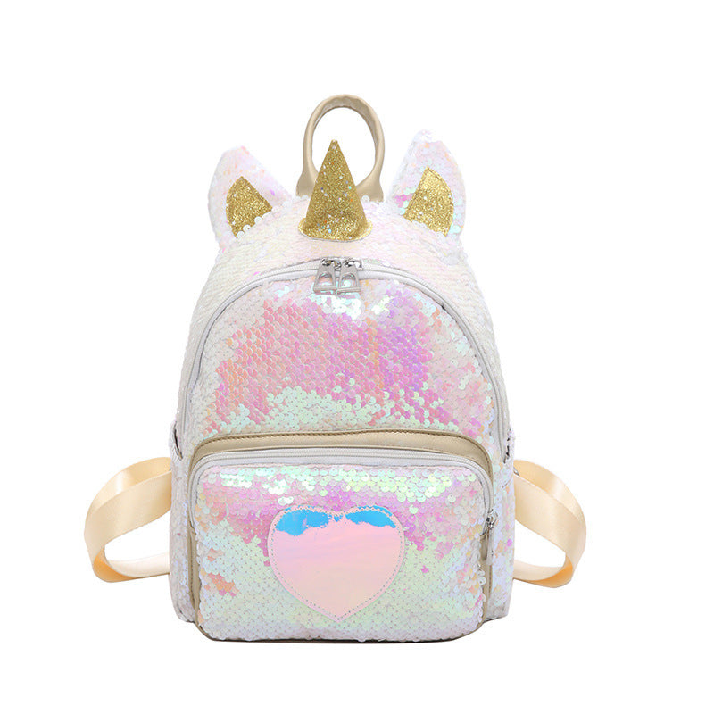 Mochila Infantil Feminina Unicórnio Brilhante