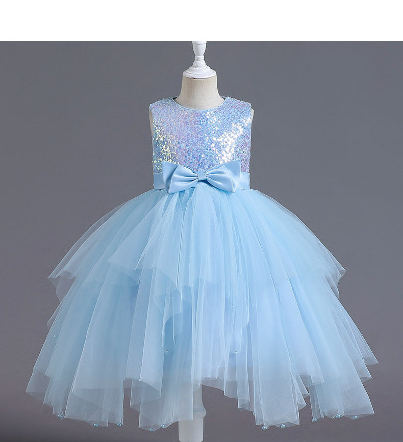 Vestido Infantil De Festa Brilhante Tule