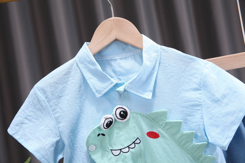 Conjunto Infantil Masculino Camisa Dino