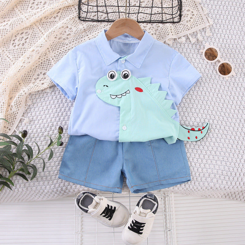 Conjunto Infantil Masculino Camisa Dino