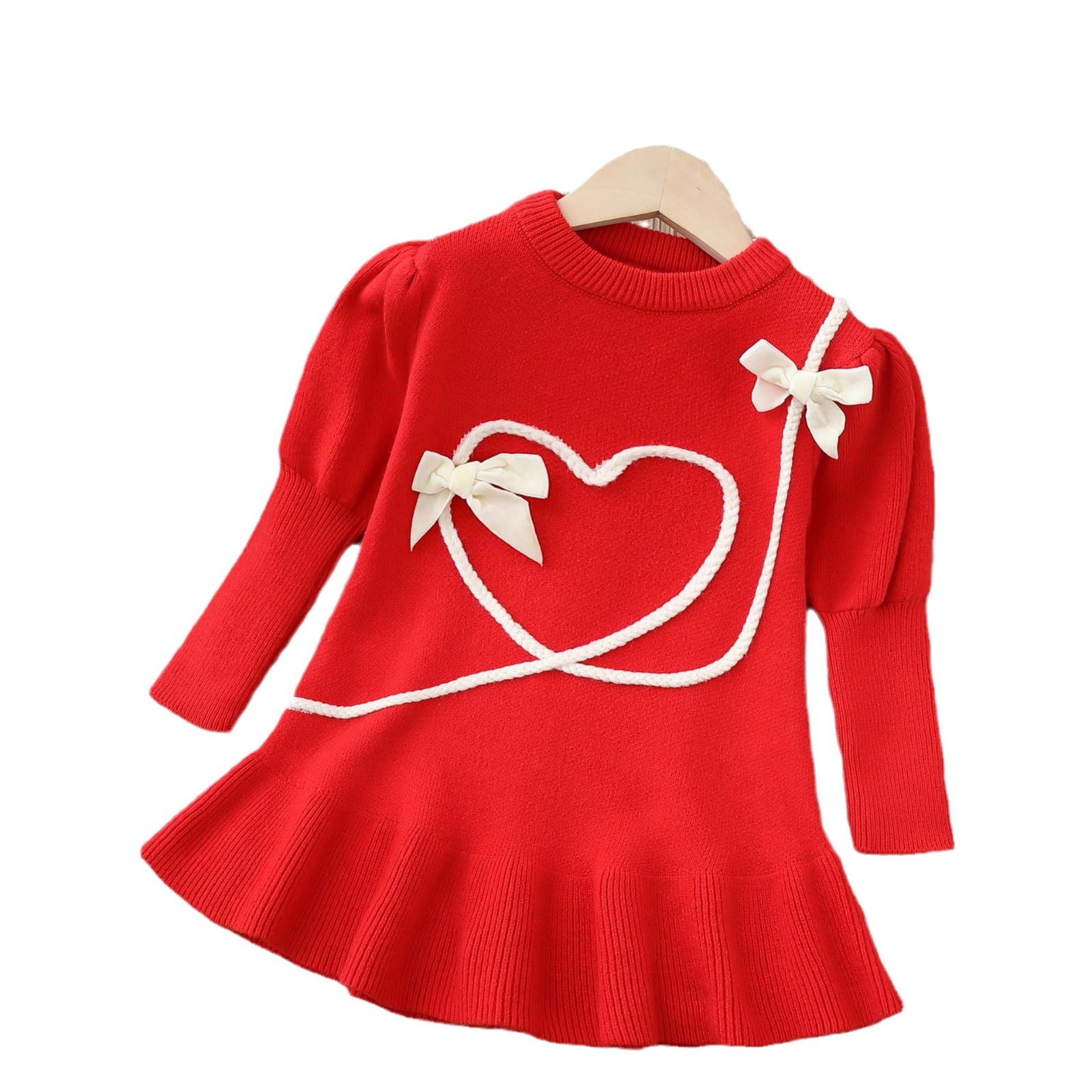 Vestido Infantil Tricô laçinho