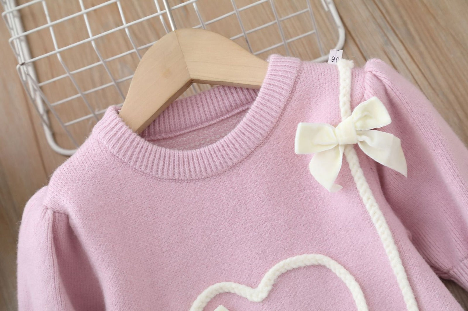 Vestido Infantil Tricô laçinho