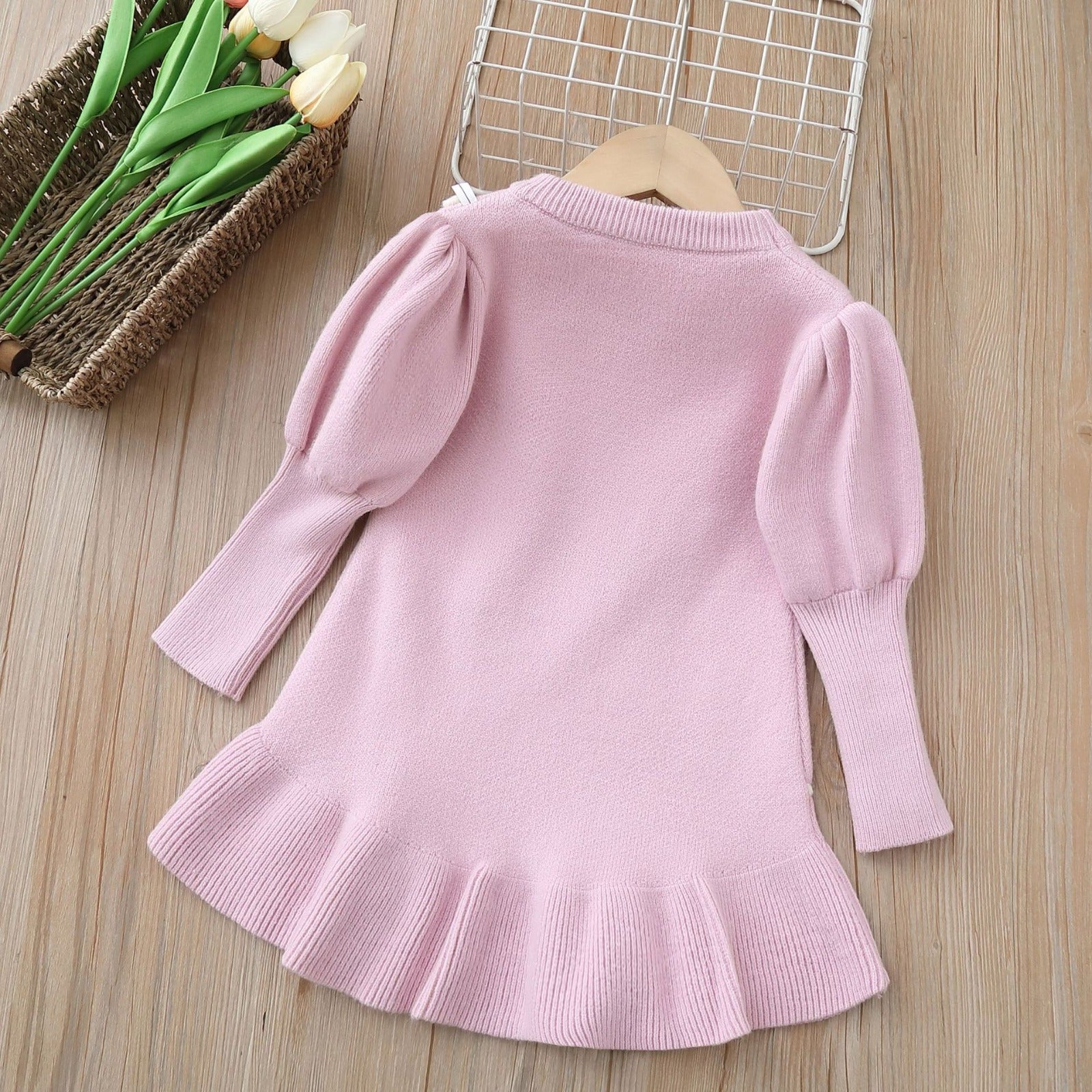 Vestido Infantil Tricô laçinho