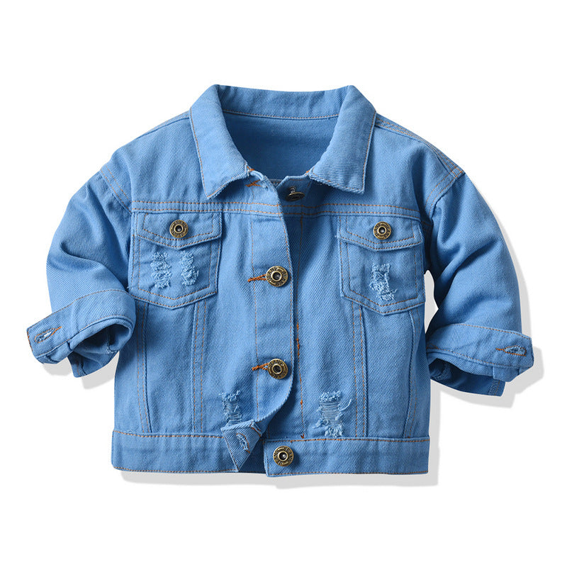 Jaqueta Infantil Jeans Colors Botões