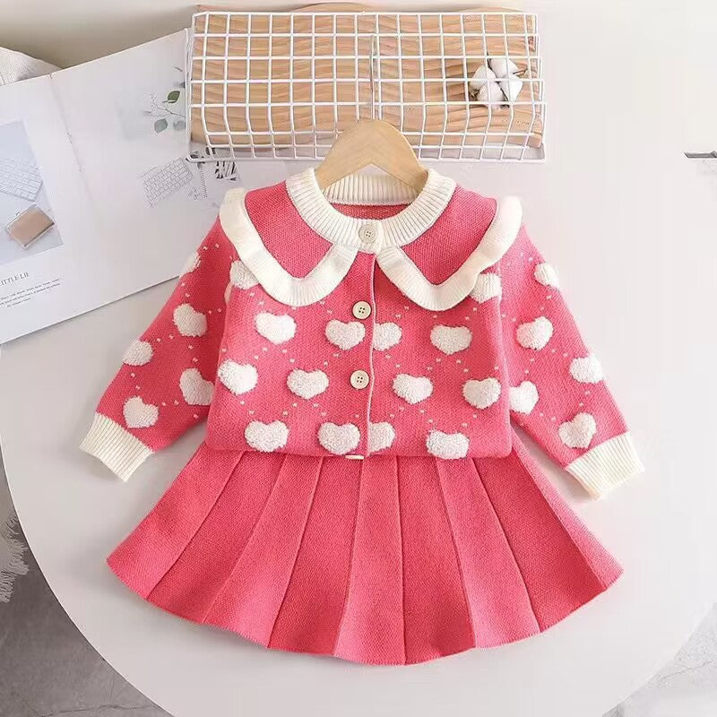 Conjunto Infantil Feminino Inverno Coraçõeszinhos