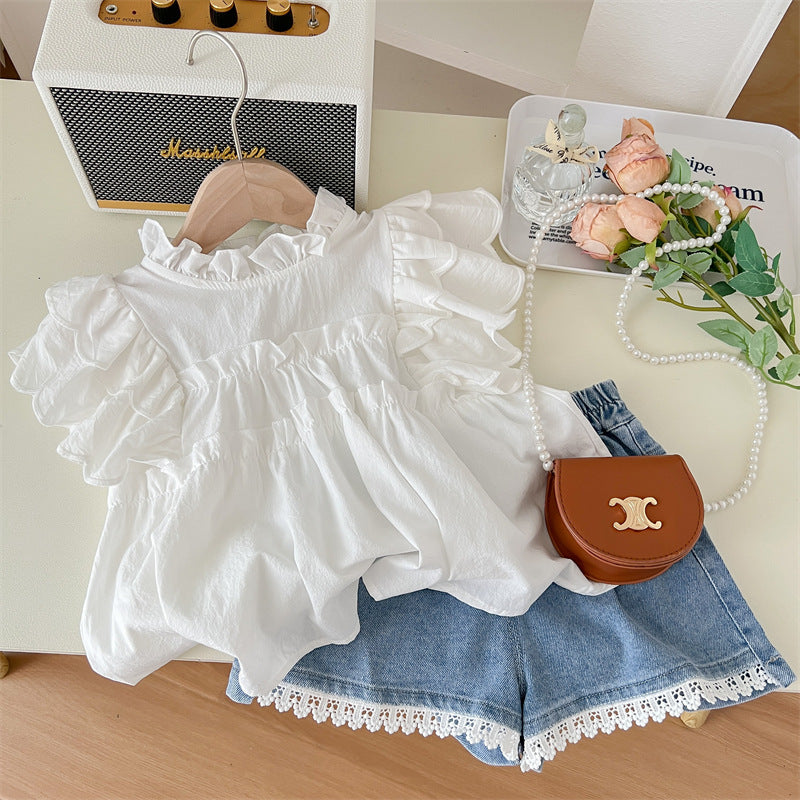 Conjunto Infantil Feminino Babadinhos e Renda