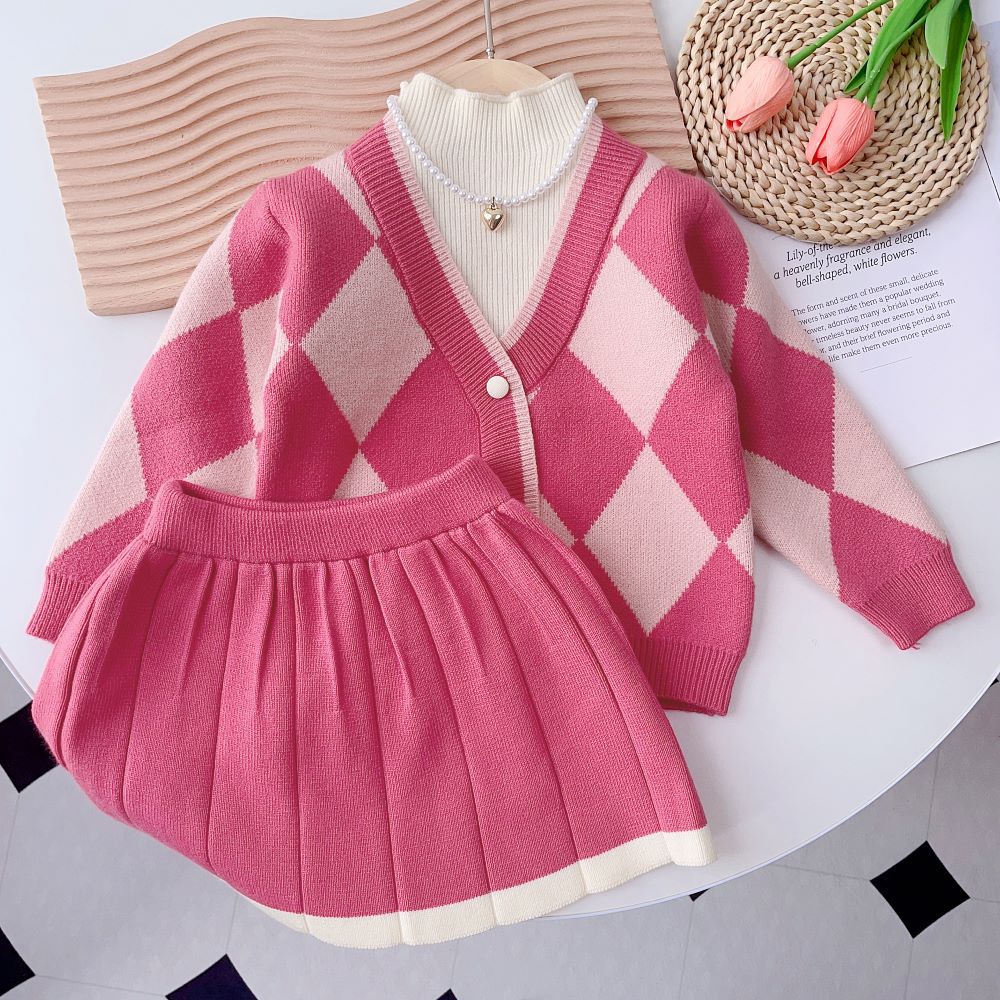 Conjunto Infantil Feminino Tricô Saínha