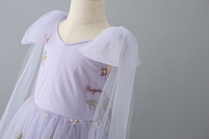 Vestido Infantil Laço Bordado Florzinhas