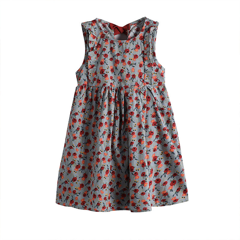 Vestido Infantil Florzinhas Vermelha