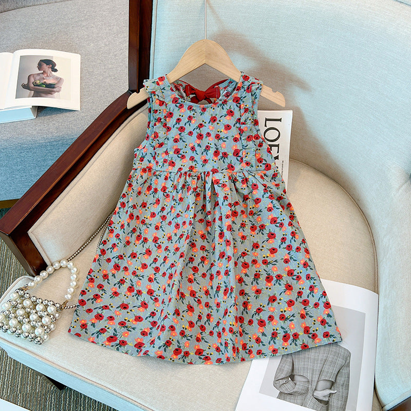 Vestido Infantil Florzinhas Vermelha