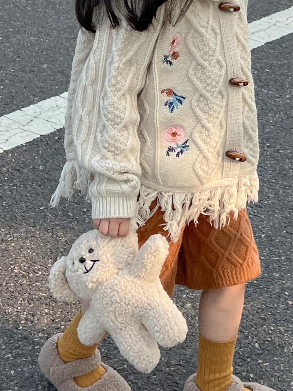 Conjunto Infantil Feminino Botões e Florzinhas