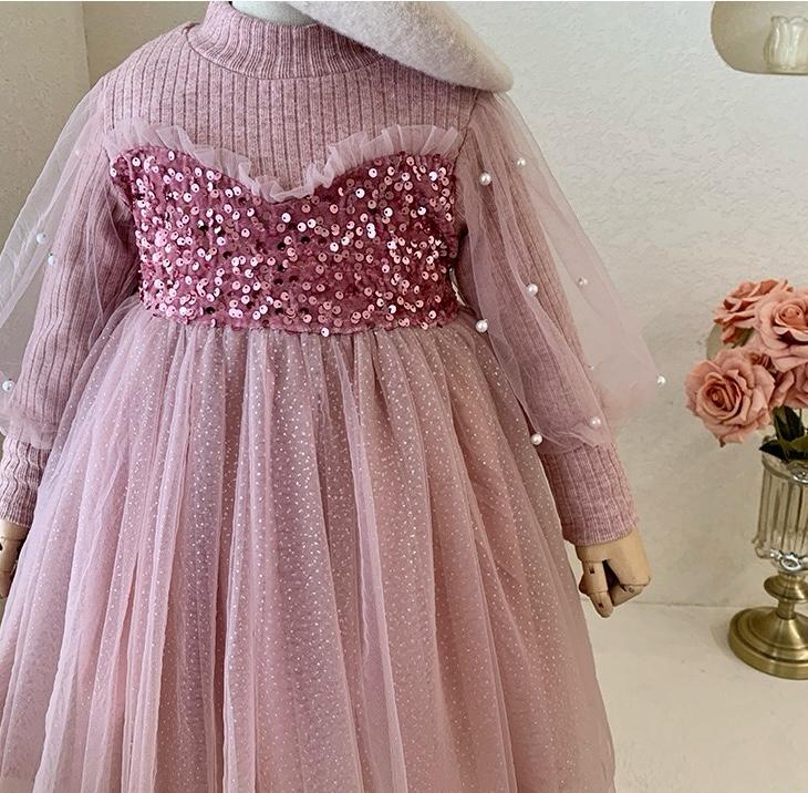 Vestido Infantil De Festa Pérolas Brilhante