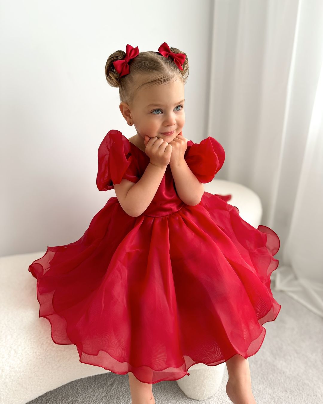 Vestido Infantil Bufante Natal