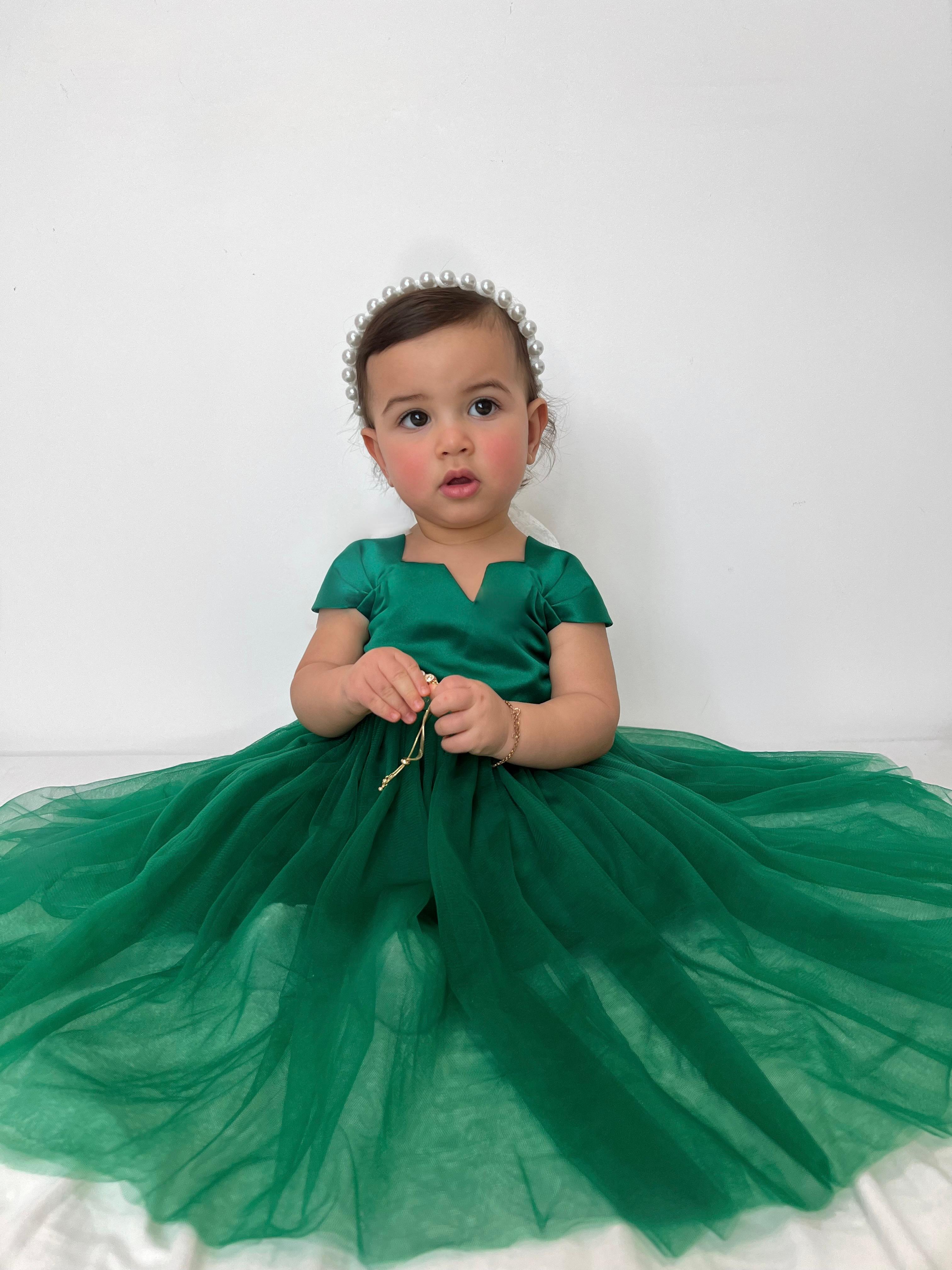 Vestido Infantil De Festa Tule e Laço