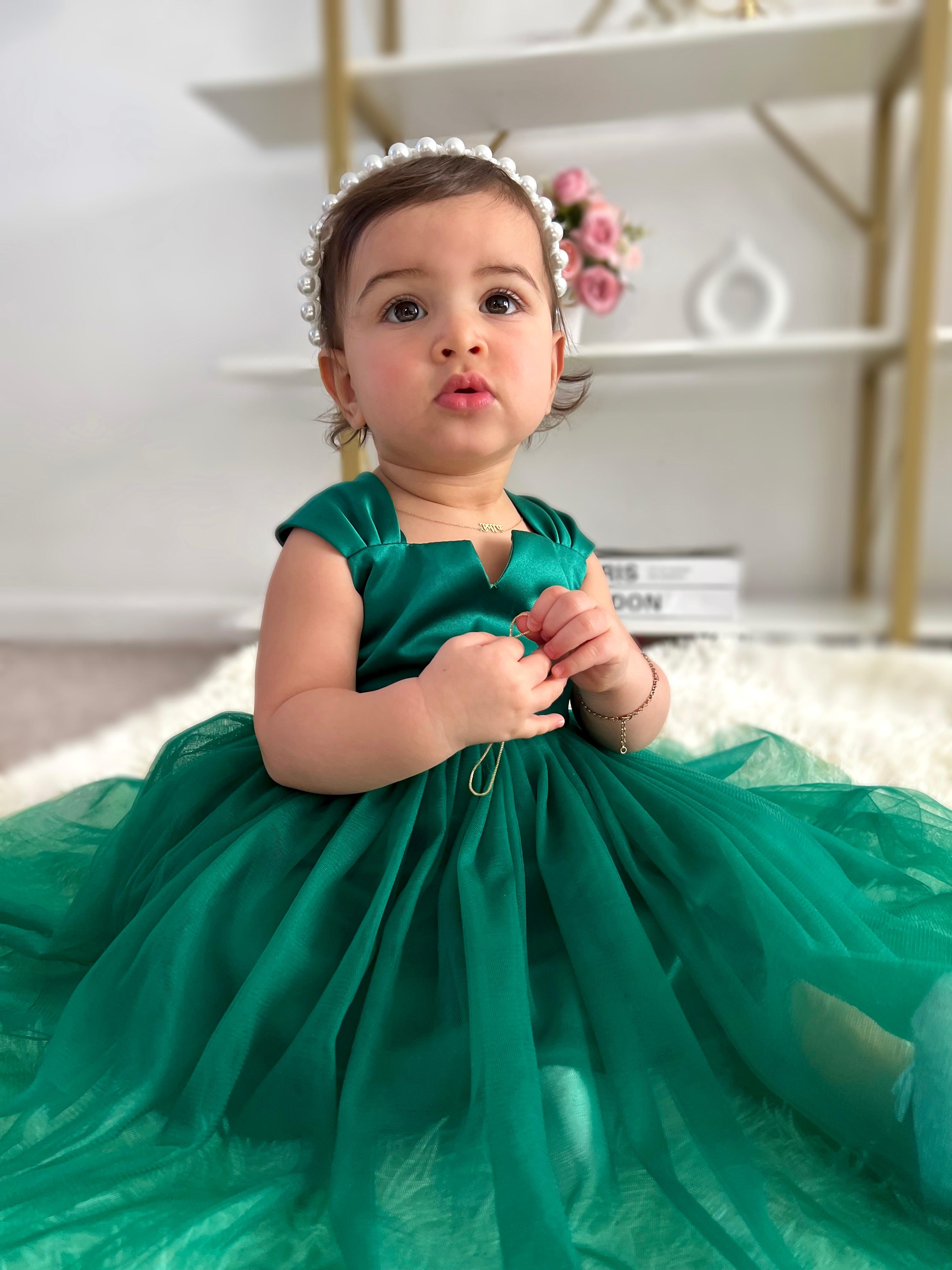 Vestido Infantil De Festa Tule e Laço