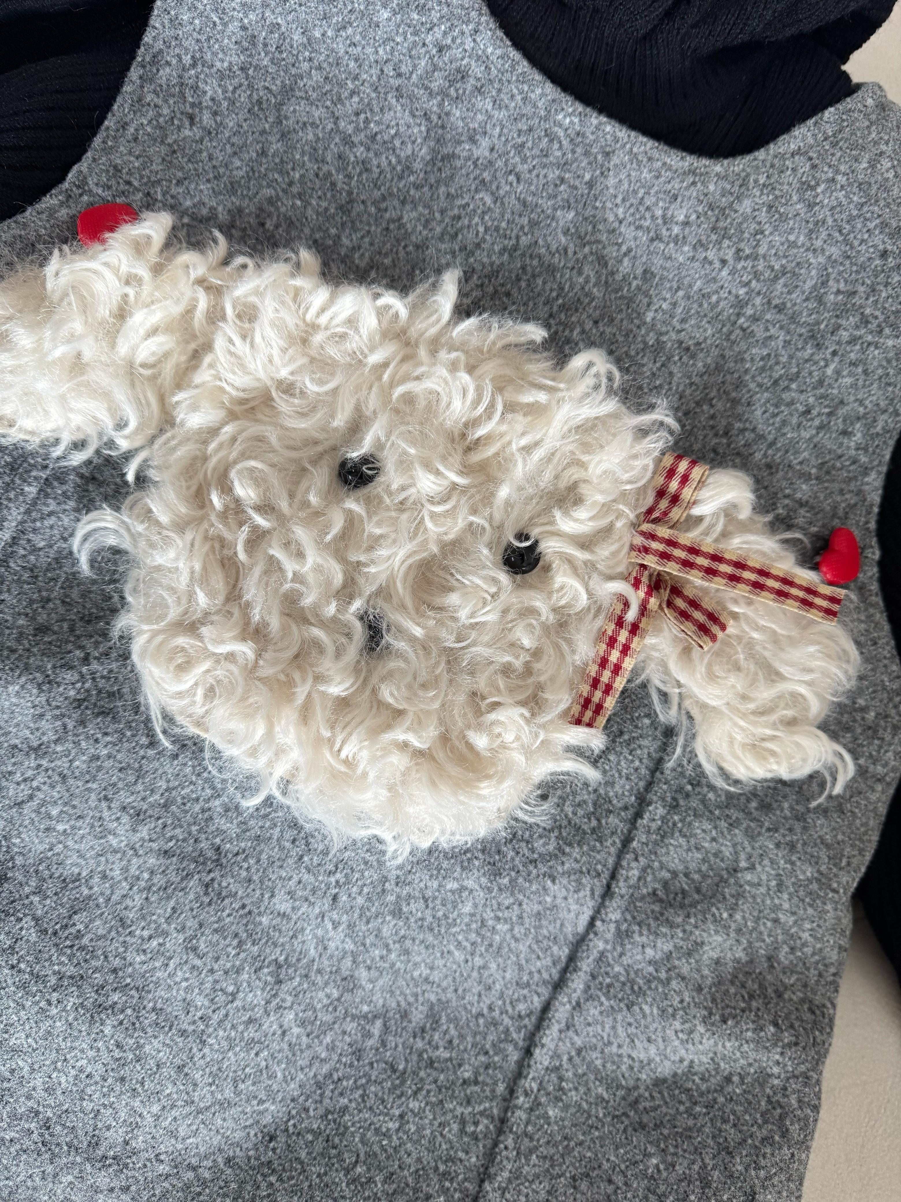 Vestido + Blusa Infantil Inverno Cachorrinho