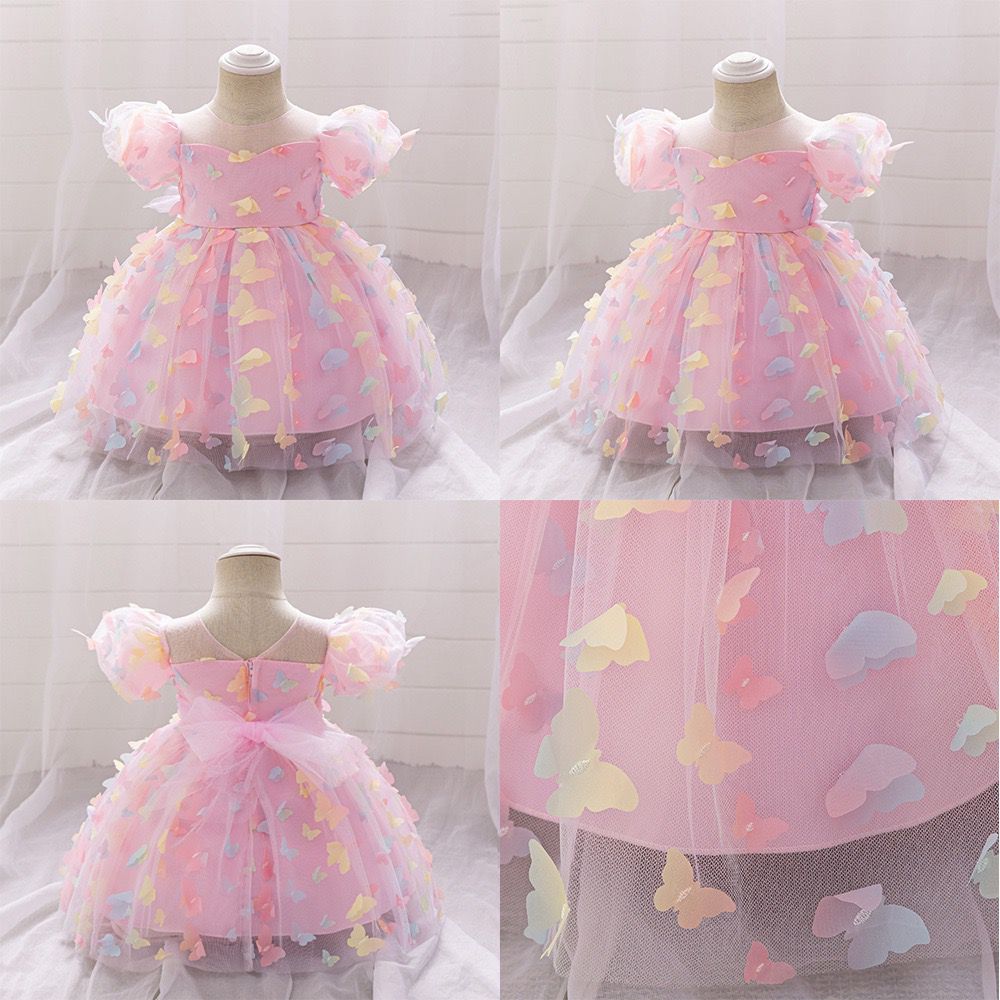 Vestido Infantil Tule Borboletinhas