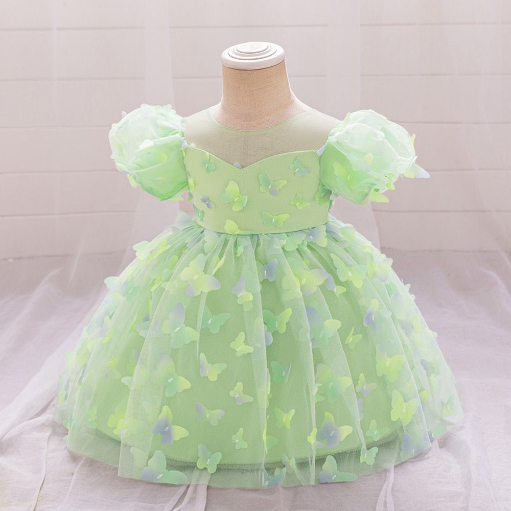 Vestido Infantil Tule Borboletinhas