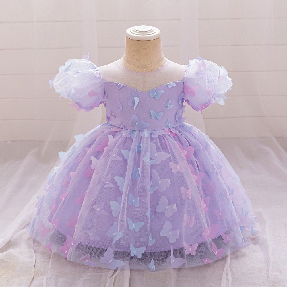 Vestido Infantil Tule Borboletinhas