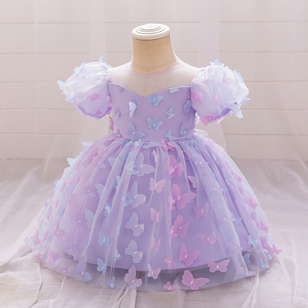 Vestido Infantil Tule Borboletinhas